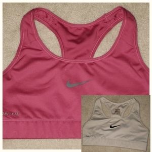 2 NIKE DRI FIT SPORTS BRAS